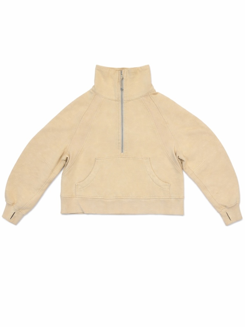 Lululemon Scuba Oversized Funnel-Neck Half Zip Beige XS/S
